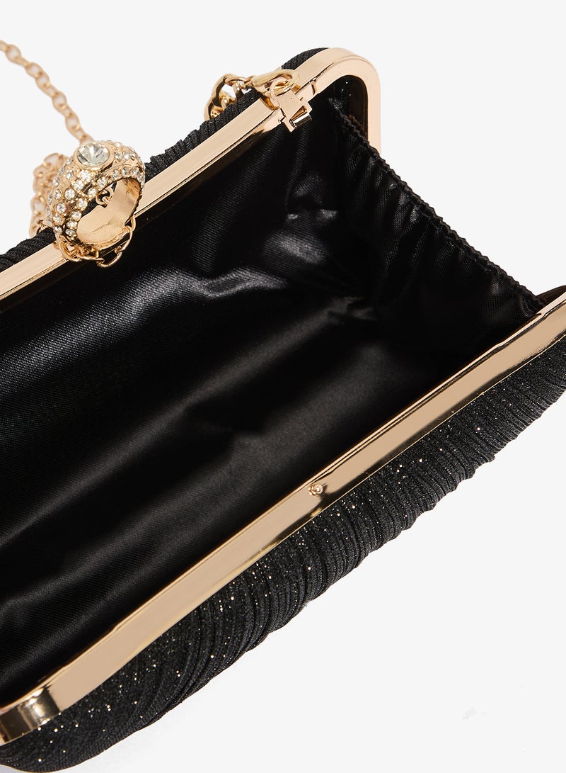 Khizana Gold Accent Detailed Diamonte Embellished Bag - Image 4