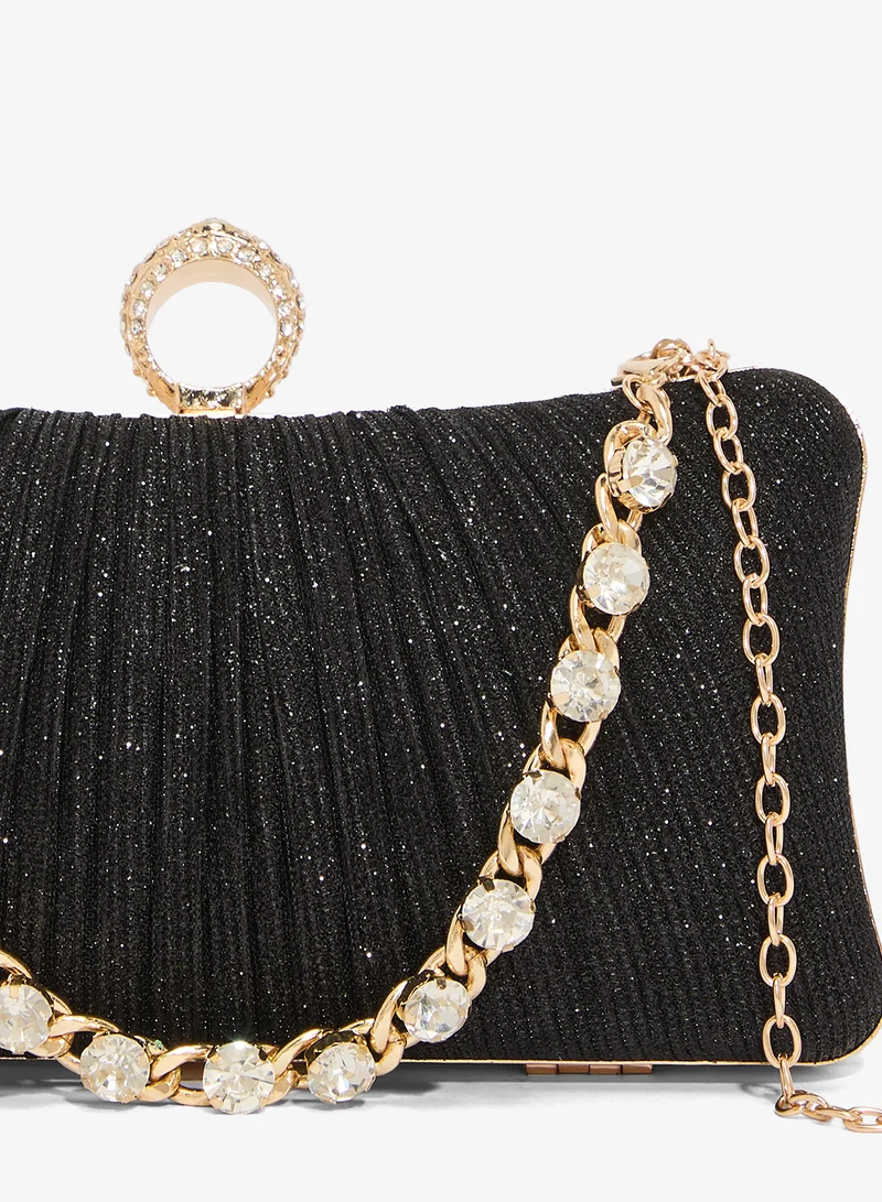 Khizana  Gold Accent Detailed Diamonte Embellished Bag for Women | Best Price UAE