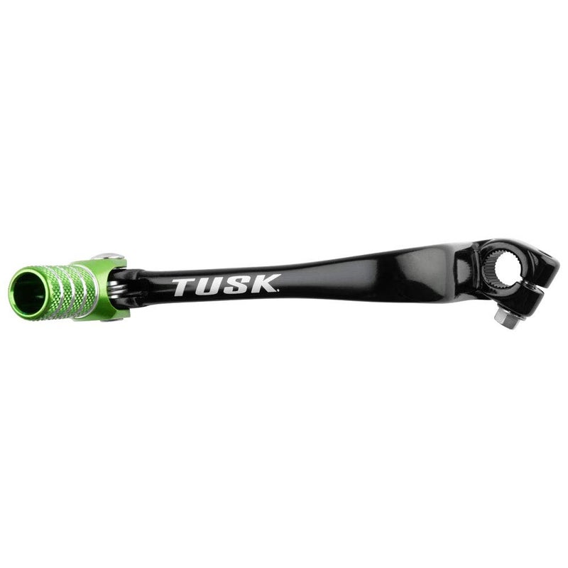 TUSK ذراع نقل الحركة القابل للطي من توسك باللون الأسود/الأخضر لكاواساكي KLX110L 2010-2020 - Image 5