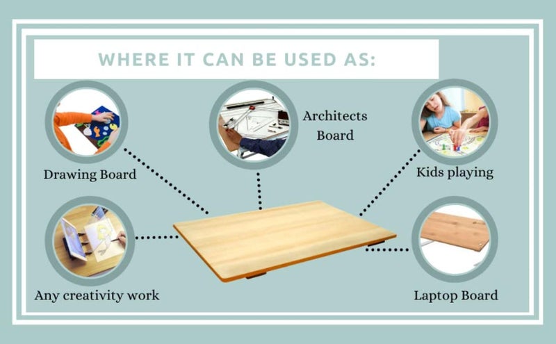 Worison Pinewood Drawing Board - 16 x 23 Inch Half Imperial A2 Size Wooden Board for Artists, Architects, Sturdy and Smooth Surface, and Engineering Drawing Students - Image 3