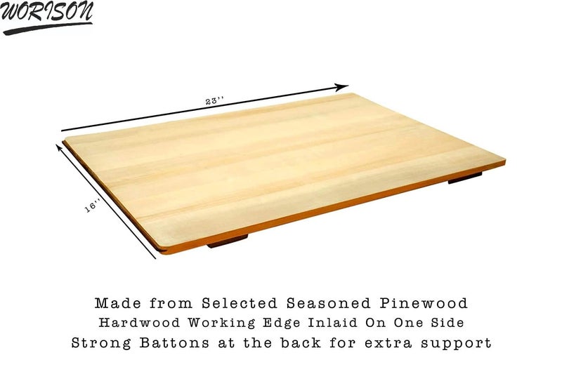 Worison Pinewood Drawing Board - 16 x 23 Inch Half Imperial A2 Size Wooden Board for Artists, Architects, Sturdy and Smooth Surface, and Engineering Drawing Students - Image 4