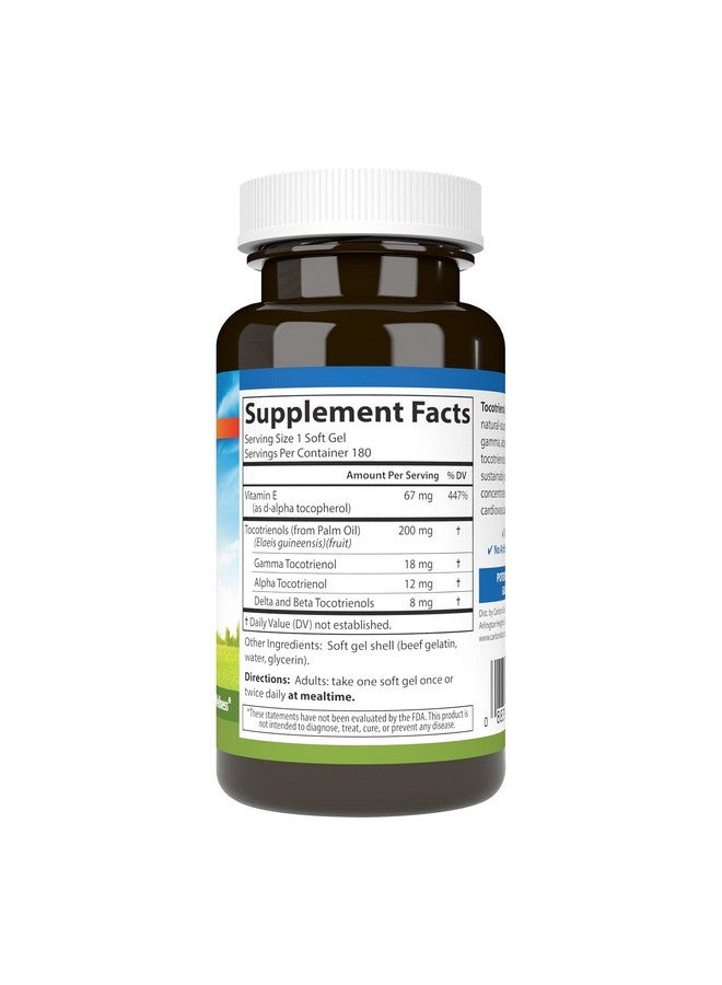 Carlson Labs Tocotrienols Softgels, 180 Count - Image 2