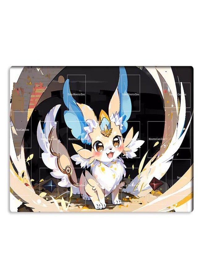 Mlikemat بساط لعب جديد من Mlikemat، بساط لعبة بطاقات التداول Purrely TCG CCG OCG مع مناطق + حقيبة مجانية (ZD014-665-A) - Image 1