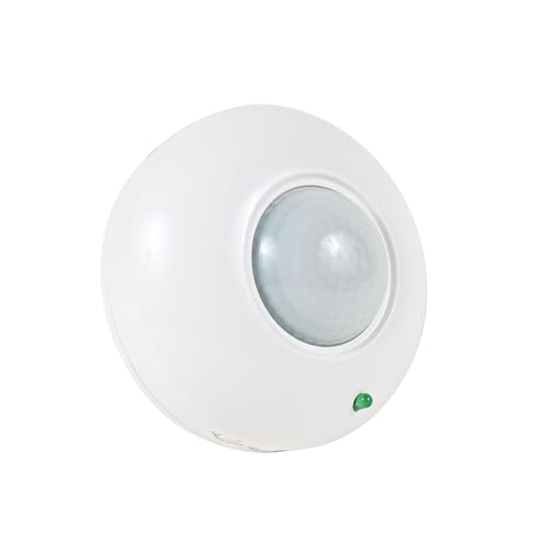 SENSILUX 360° Infrared Motion Sensor Ceiling Mount, PIR Motion Detector Auto On Off Light Switch, Adjustable Delay & Light Sensitivity, Energy Saving Sensor for Home, Office, Staircase & Corridor - Image 1