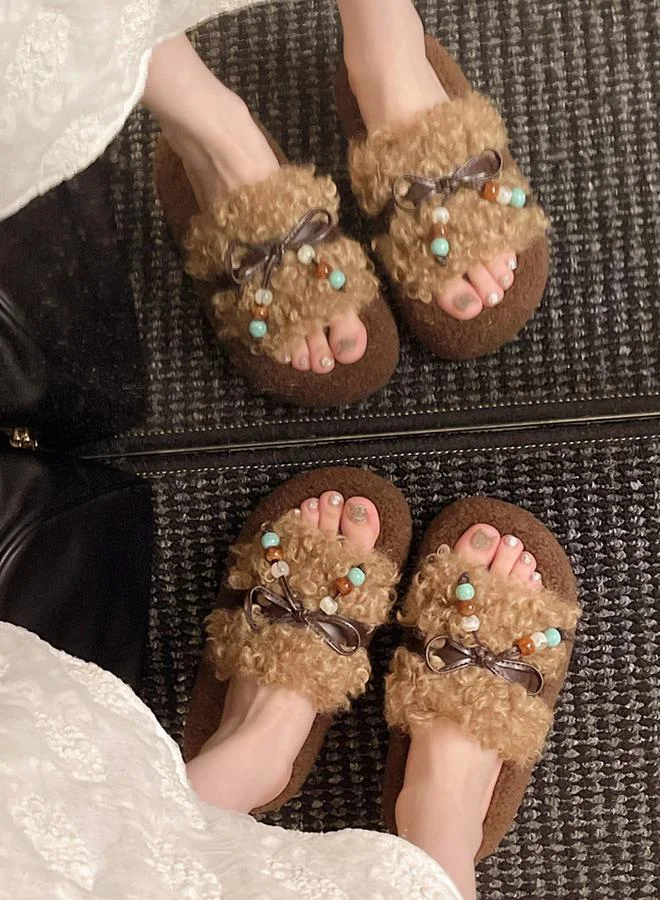 تايك تو شبشب بفيونكة خرز