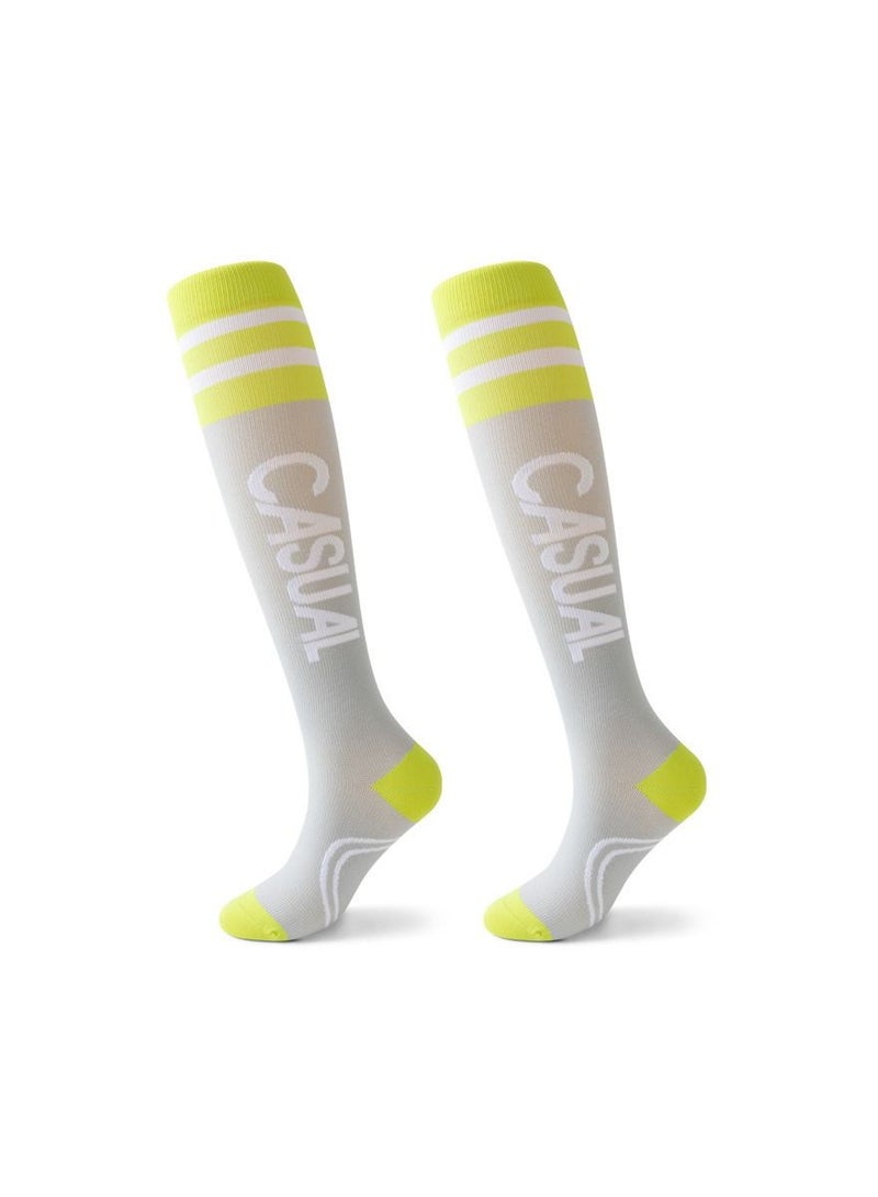 Loquat 2 Pair Anti Slip Sport Knee High Socks Athletic Socks