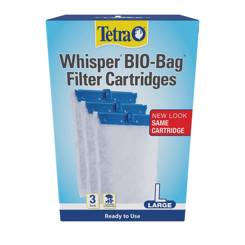 Tetra Whisper Bio-Bag Filter Cartridges For Aquariums - Ready To Use BLUE, Large, 3 Count (Pack of 1) - Image 1