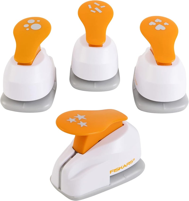 Fiskars Hole Punch Confetti Maker Set 4Pack  Stars Hearts Circles and Rectangle Shapes  Arts and Crafts Tools - Image 5