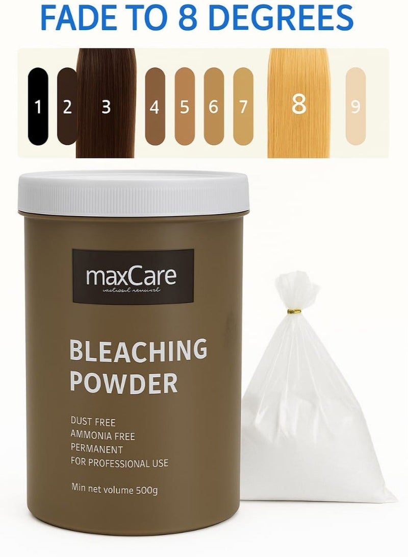 Maxcare Bleaching Powder Dust Free Ammonia Free white 500gm - Image 1