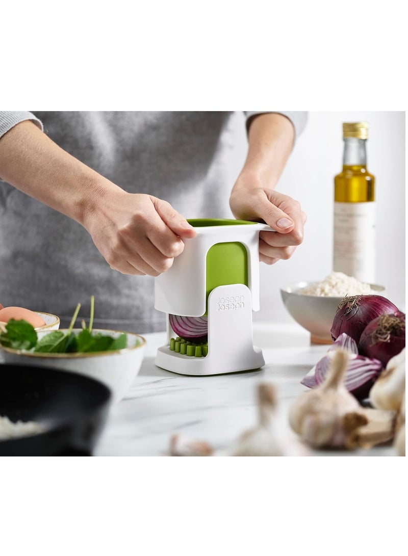 Joseph Joseph جوزيف جوزيف 20175 تشوب كاب آلة تقطيع الخضار، شفرات حادة من الفولاذ المقاوم للصدأ، أبيض، مقاس واحد - Image 3