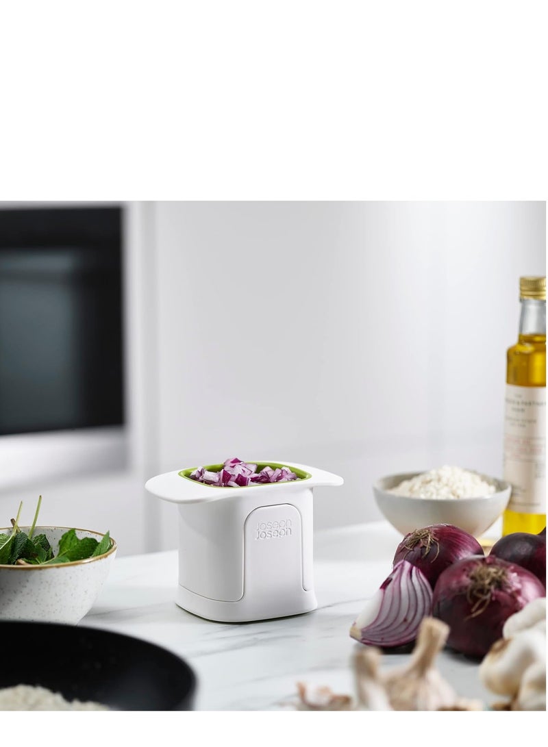 Joseph Joseph جوزيف جوزيف 20175 تشوب كاب آلة تقطيع الخضار، شفرات حادة من الفولاذ المقاوم للصدأ، أبيض، مقاس واحد - Image 4