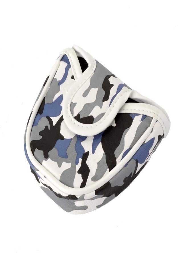 GOOACTION Camo Blue Golf Mallet Putter Head Cover - Magnetic Closure, Camouflage Pattern, Synthetic Leather Protector for Heel Shaft Putters - Image 3