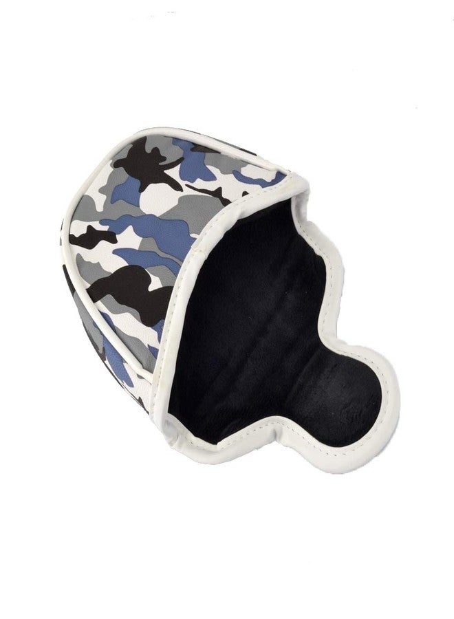 GOOACTION Camo Blue Golf Mallet Putter Head Cover - Magnetic Closure, Camouflage Pattern, Synthetic Leather Protector for Heel Shaft Putters - Image 4