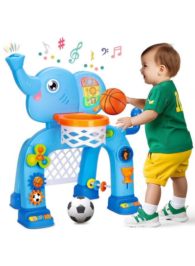GMAOPHY Toddler Basketball Hoop & Soccer Goal, Toys For 1 2 3 Year Old Boys Girls, Kids Sports Toy With Light Sound Music, Montessori Toys For Baby 12-18 Months, Christmas Birthday Gifts For Ages 1-3  - Image 1