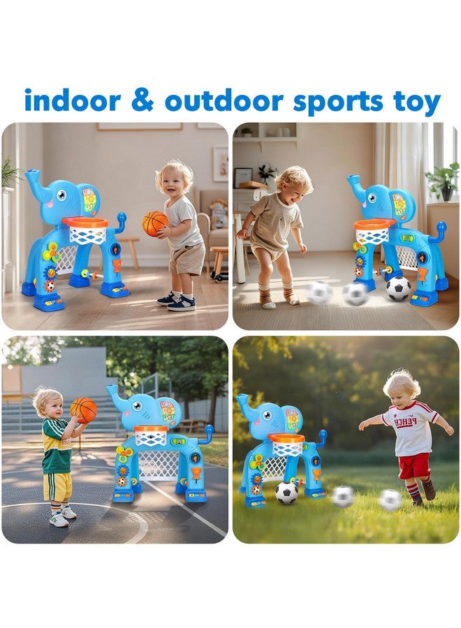 GMAOPHY Toddler Basketball Hoop & Soccer Goal, Toys For 1 2 3 Year Old Boys Girls, Kids Sports Toy With Light Sound Music, Montessori Toys For Baby 12-18 Months, Christmas Birthday Gifts For Ages 1-3  - Image 2