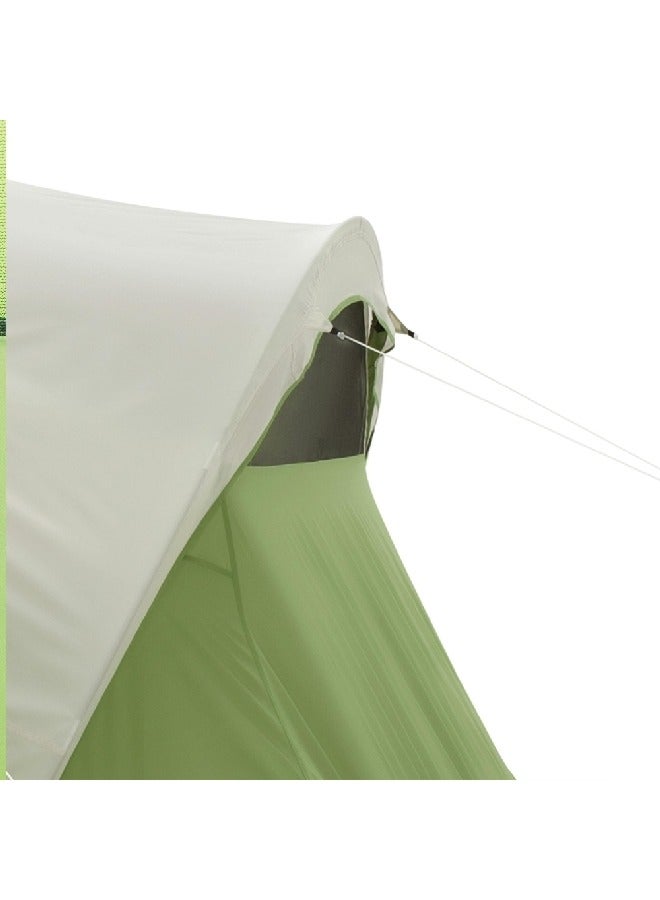 كولمان 2166922 كولمان مونتانا خيمة تخييم بشكل مقصورة 6 أشخاص مع مظلة ممتدة أخضر وأبيض 12 × 7 قدم - Image 2