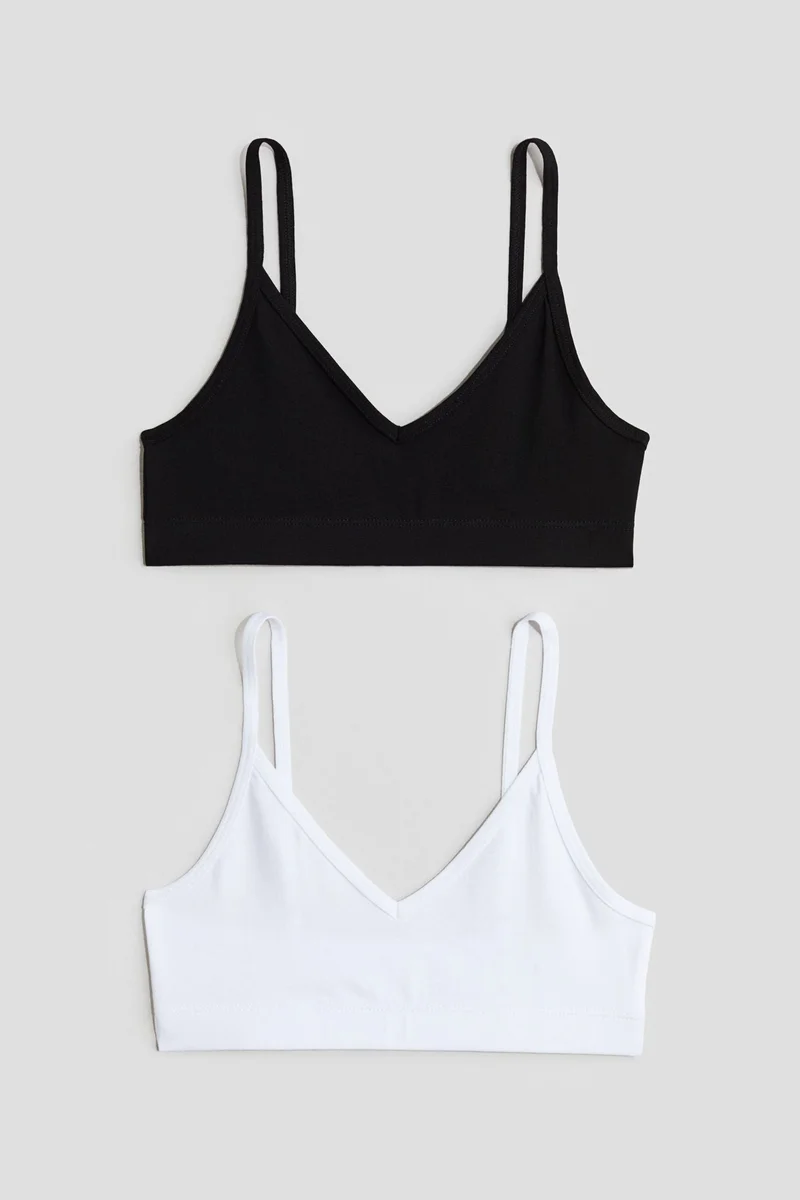 H&M 2-pack V-neck crop tops