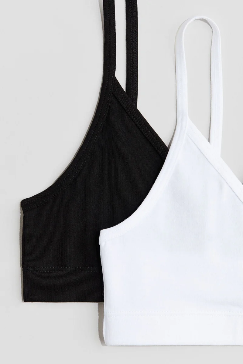 H&M 2-pack V-neck crop tops