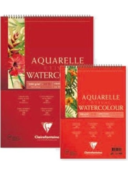 Clairefontaine Etival Classic Watercolor Notebook Block A4 with Spiral Top 200 Gr. 30 Sheets 