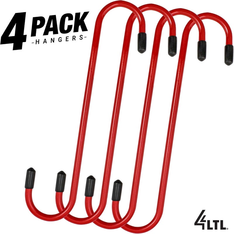 4LIFETIMELINES Brake Caliper Hanger Hooks, Durable Steel, Red Powder Coated with Rubber Tips, for Automotive Work on Brake Axle and Suspesion Systems - 4 Pack - Image 2