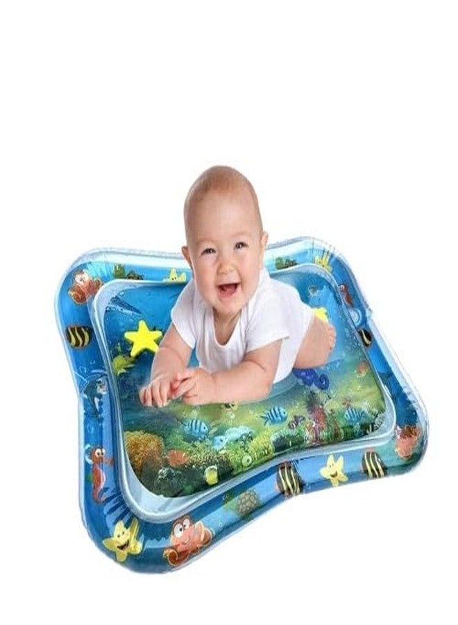 KARIHA Baby Water Play mat and Toddlers Perfect Fun Activity time Inflatable Water Play mat Indoor and Outdoor, Assorted Blue Colour Small, Waterproof, Multifunction (Pack of 1) - Image 1