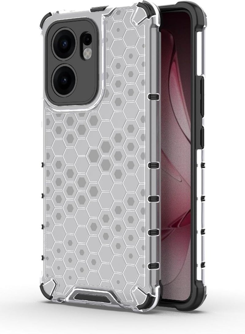 Case Cover Honeycomb Case Shockproof Camera Protection Cover Compatible with Oppo Reno 13F (transparent) - Image 1