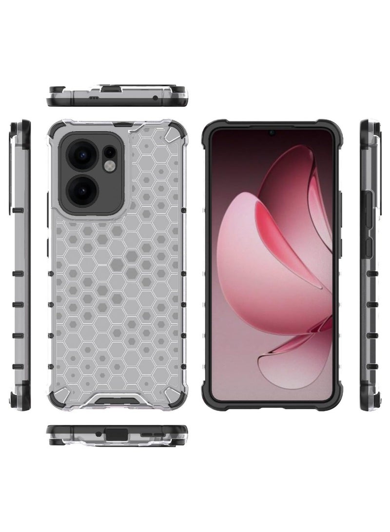 Case Cover Honeycomb Case Shockproof Camera Protection Cover Compatible with Oppo Reno 13F (transparent) - Image 3
