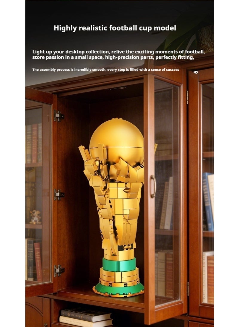الجبال الغربية كأس العالم 2026 فيفا نموذج مكعبات بناء الكأس الإبداعي زخرفة مكتبية ألعاب تعليمية للأطفال هدية للأولاد - Image 5