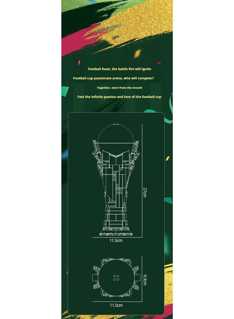 الجبال الغربية كأس العالم 2026 فيفا نموذج مكعبات بناء الكأس الإبداعي زخرفة مكتبية ألعاب تعليمية للأطفال هدية للأولاد - Image 4