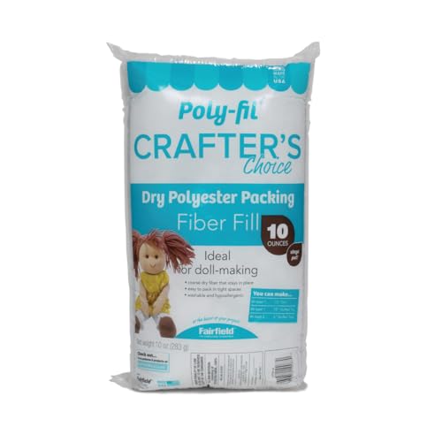 Poly-fil Fairfield CCDF10 Crafter's Choice Dry Packing Fiber Fill 10 Ounce Bag, Blue/Orange - Image 1