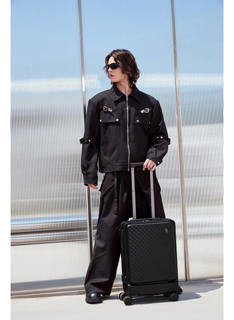 ARCTIC HUNTER LGX002 24 Inch 360° Spinner Cabin Trolley Suitcase, Instant Carry-On Luggage, Lightweight, Irish Style, TSA Lock - Image 3