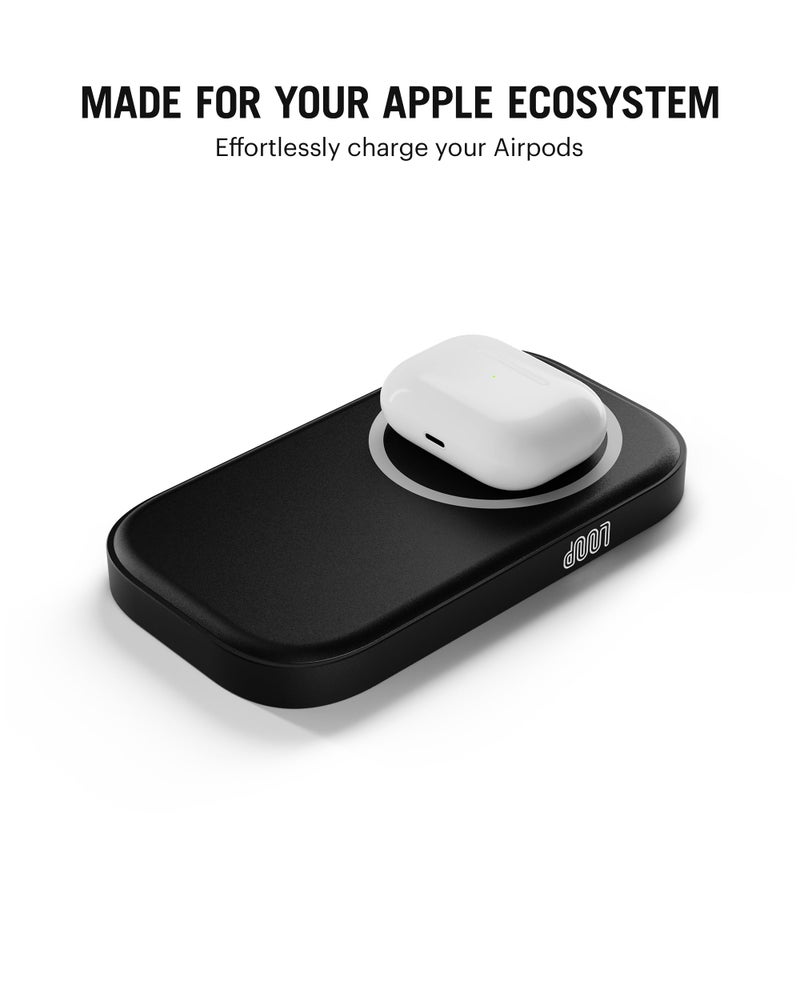 DailyObjects Black Loop Qi2 MagSafe Power Bank 5000 mAh & Kevlar Core USB-C 60W Charging Cable - Combo - Image 4
