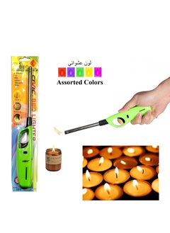 Civic Multi Utility Refillable Gas BBQ Lighter Adjustable Flame Long Windproof Gasfired For Grilling BBQ Candle And Kitchen With Child Resistant Safety Assorted Colors 