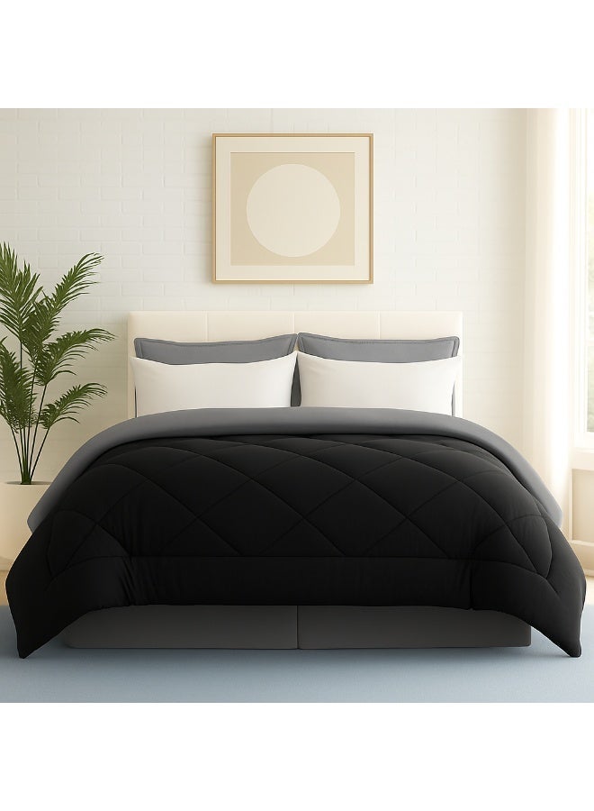 Tiba Buy One Get One, Set of 2 Winter quilts, 160*235 cm, (Gray *Black) - Image 3