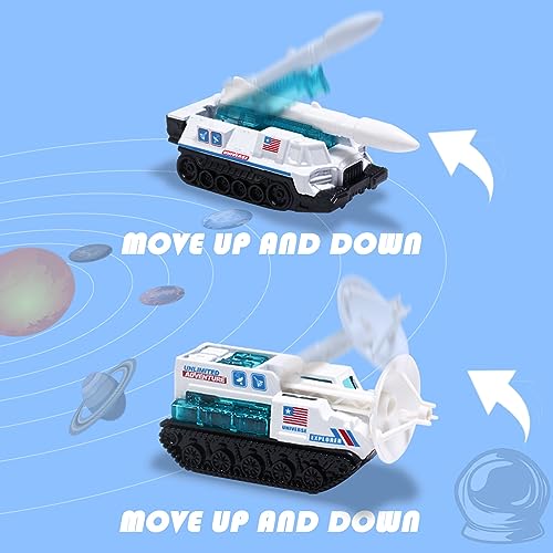 Oriate Diecast 6PCS Explore Space Spaceship Gift Set, Rocket, Space Probe, Mobile Lab Mini SpaceFleet Toys for Boys Girls 3 Years Old and Up Creative Gifts - Image 5