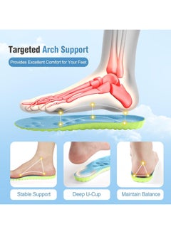 Generic 1Pairs 4D Cloud Soles - Soft Memory Foam Cushioning Cloud Insoles - Ultra Comfort Trim to Fit Steppers Insoles with Arch Support for Foot Pain Relief and Fatigue Reduction  - Image 4