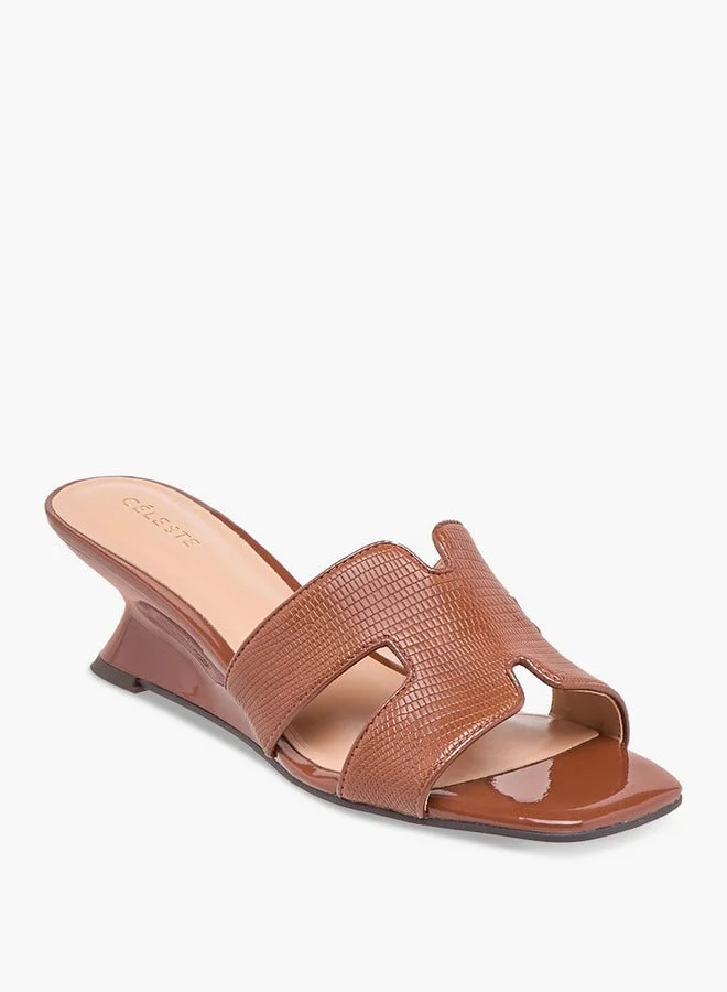 Celeste Women's Cutout Slip-On Sandals with Wedge Heels