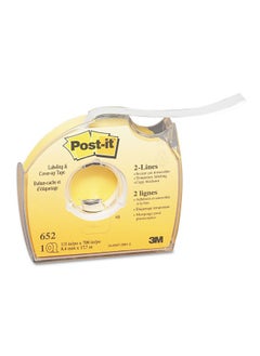 3M 652 Labeling/Cover-Up Tape, Non-Refillable, 1/3-Inch X 700-Inch Roll, 1/Ea