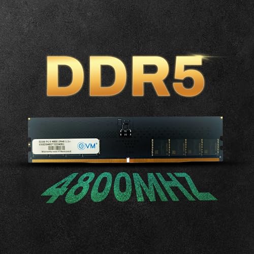 EVM 32GB DDR5 Desktop RAM Memory | 4800MHz | PC5-38400 | Long-DIMM | 288-Pin | CL19 | 1.1V Low Voltage | High Capacity Performance | Intel & AMD Compatible | 10 Year Warranty (EVMT32G4800U88P) - Image 2