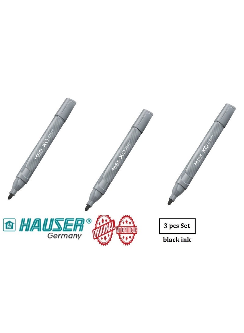 Hauser germany XO Permanent Marker Black - 3 piece set - Image 2