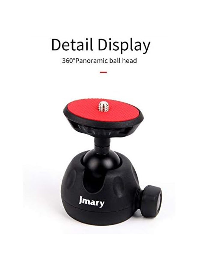 جيه ماري حامل ثلاثي القوائم مرن للطاولة مع رأس كروي قابل للتعديل بزاوية 360 درجة MT-25، حامل هاتف عالمي، تصميم خفيف الوزن قابل للطي لكاميرات DSLR والكاميرات الرقمية والهواتف الذكية - أسود - Image 2