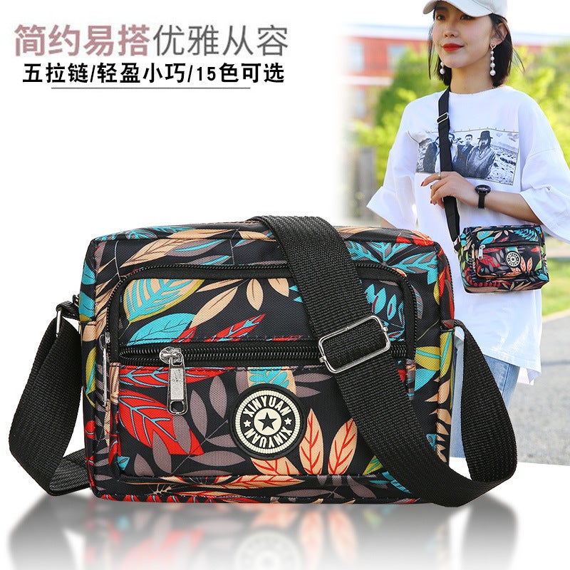 New Women'S Crossbody Bag Printed Middle-Aged And Elderly Mother Bag Casual Women'S Bag Shoulder Bag Canvas Bag Stall Cashier Bag - Image 3