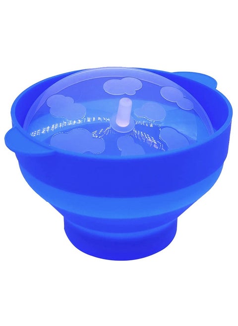 Microwaveable Silicone Popcorn Popper, BPA Free Microwave Popcorn Popper, Collapsible Microwave Popcorn Maker Bowl for Home, Party, Watch Movie, Dishwasher Safe-Bule(15*12.7*8.5 cm)