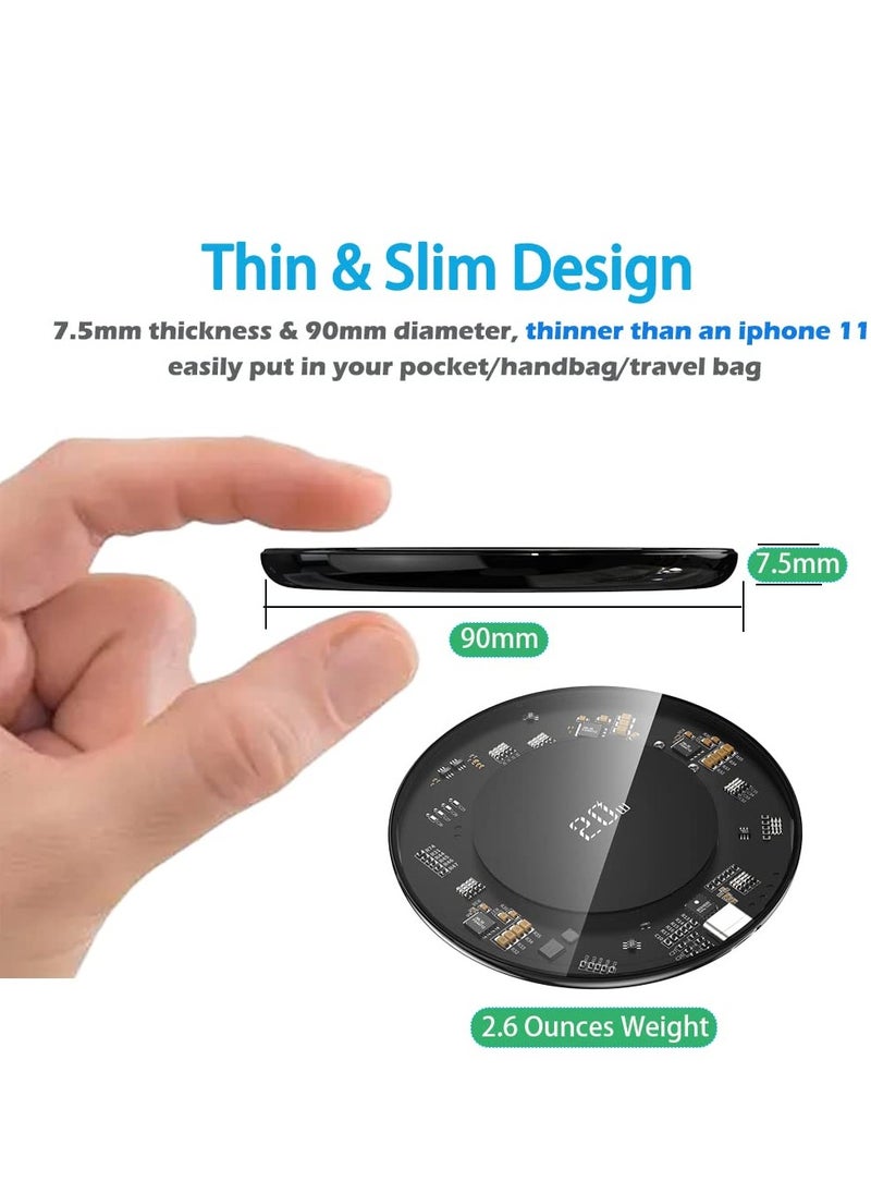 SYOSI - Cell phone wireless charger 20W fast magnetic charging station for iPhone 14/14 Plus/14 Pro/14 Pro Max/13/12/11/X/XS/XR Samsung Galaxy S22/S21/S20/Note 20/10 (without AC adapter) - Image 1