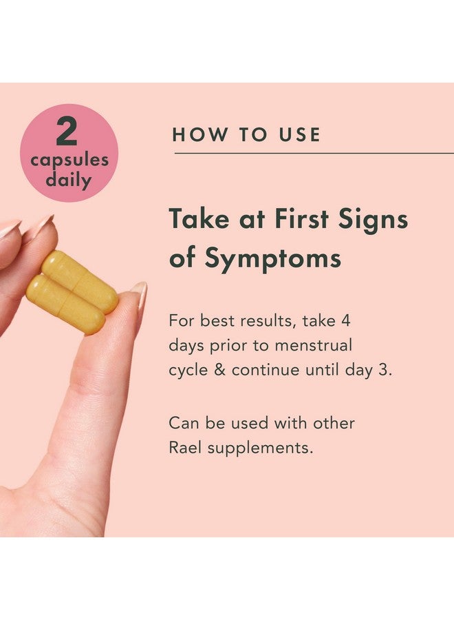 Rael مكمل رايل لآلام الدورة الشهرية، توازن الهرمونات للنساء، تخفيف من تشنجات الدورة الشهرية، انتفاخ الدورة الشهرية، علاج تقلبات المزاج مع الكركم، الزنجبيل، المغنيسيوم، بدون مسكنات غير ستيرويدية، نباتي (28 كبسولة) - Image 4