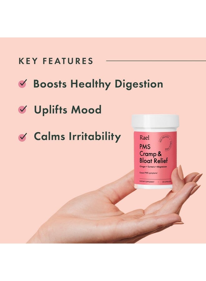 Rael مكمل رايل لآلام الدورة الشهرية، توازن الهرمونات للنساء، تخفيف من تشنجات الدورة الشهرية، انتفاخ الدورة الشهرية، علاج تقلبات المزاج مع الكركم، الزنجبيل، المغنيسيوم، بدون مسكنات غير ستيرويدية، نباتي (28 كبسولة) - Image 2