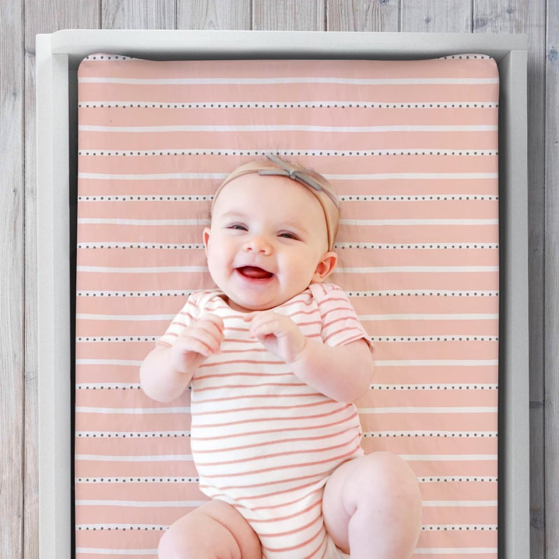 The Peanut Shell The Peanutshell Baby Girl Changing Pad Covers Set of 3  Ultra Soft Baby Cover  Fits Standard Changing Table Pads Durable Machine Washable Sheets  Wildest Dreams - Image 4
