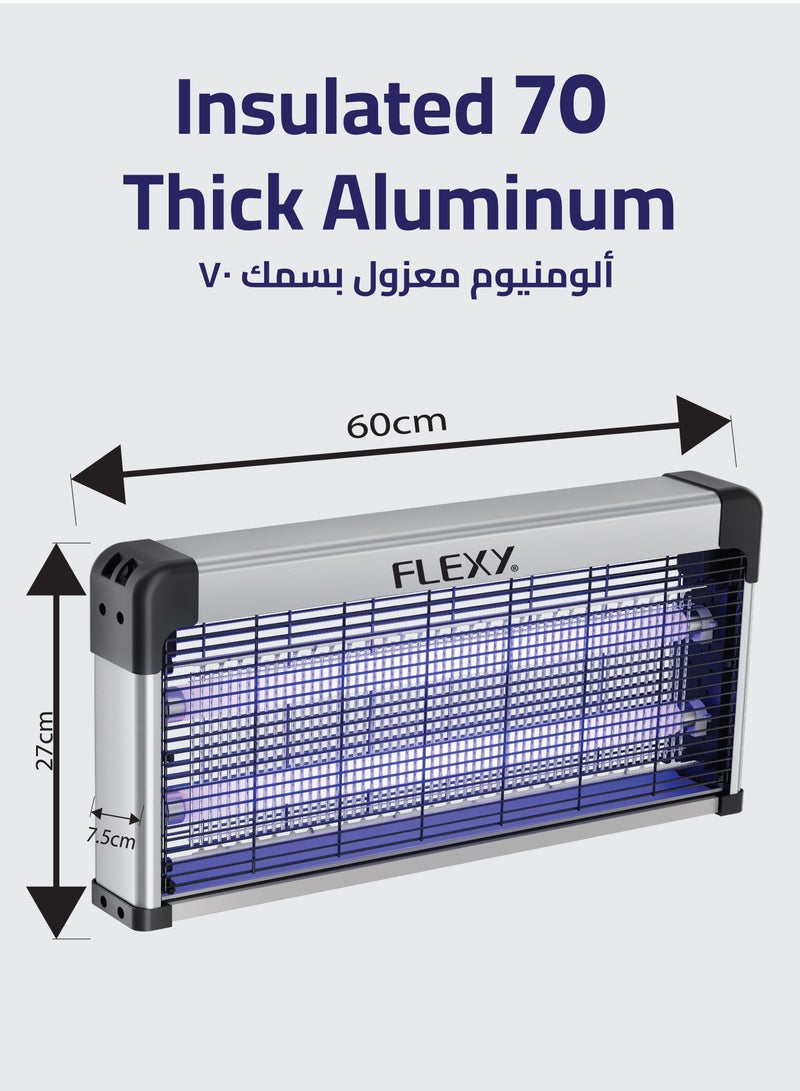 Flexy FLEXY Electric Insect Killer 40W | Dual UV LED Mosquito & Fly Zapper | Safe for Babies & Pets | High-Voltage Bug Trap | 70mm Insulated Aluminum Body | Easy to Clean | 1-Year Warranty | Indoor/Outdoor Use  - Image 5
