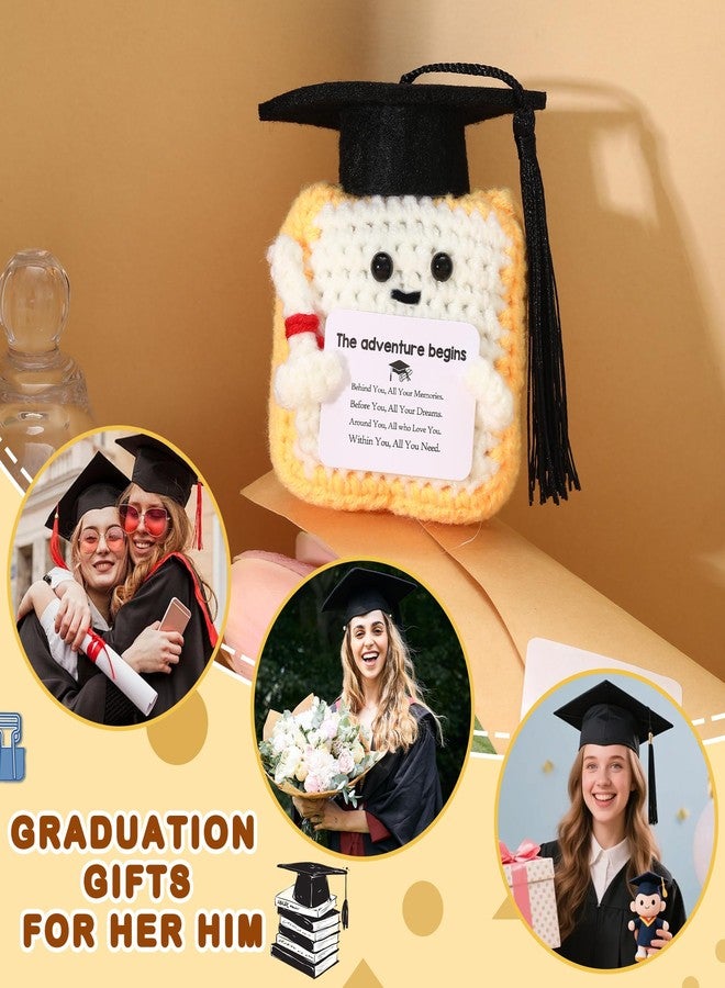 HiStock Graudation Gifts for Him Her,Crochet Toast Doll Class of 2026 College Graduation Gifts for Women High School Gradute Gift for Daughter Granddaughter - Image 3