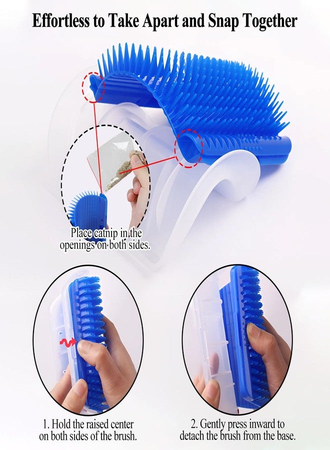 Kingtree Cat Corner Scratcher Self Groomer with Catnip, 2 Pack Softer Cat Face Scratchers Wall Corner Grooming Massage Combs for Long & Short Fur Cats - Image 4